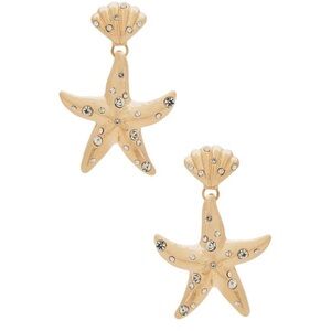 8 Other Reasons | Starfish Ocean Earrings with Rhinestones